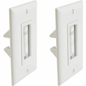 Sanus In-Wall Cable Management Kit - 2 Brush Wall Plates - White