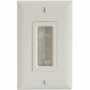 Sanus In-Wall Cable Management Brush Wall Plate - Antique White