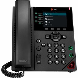 Poly VVX 350 IP Phone - Corded - Corded - Desktop, Wall Mountable - Black