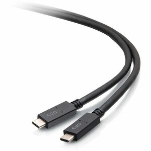 C2G 6.5ft (2m) USB-C® Male to USB-C Male Cable (20V 3A) - USB 3.2 Gen 1 (5Gbps)