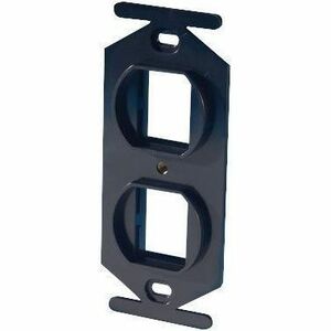 Ortronics TracJack 106-Type Frame, Two-Port, Black