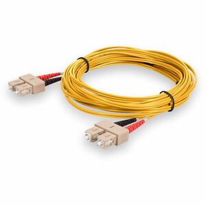 AddOn 10m SC to SC Yellow OM1 Duplex OFNR (Riser-Rated) MMF Fiber Patch Cable