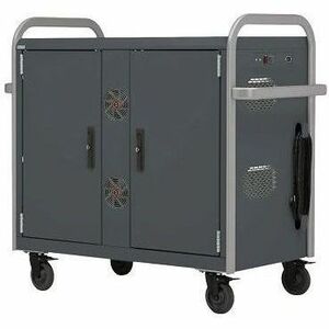 Dell Bretford Manage - cart - for 24 notebooks - cool gray with platinum rails