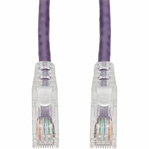 AddOn 50ft Purple CAT 6 PVC Ethernet Cable Snagless Easy Clear Boot TAA RJ-45 M/M