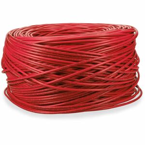 AddOn 1000ft Non-Terminated Red CAT 6 Plenum-Rated Bulk Cable