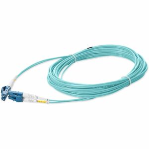 AddOn 10m LC to LC Aqua OS2 Duplex OFNR (Riser-Rated) SMF Fiber Patch Cable