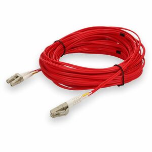 AddOn 15m LC to LC Red OM4 Duplex OFNR (Riser-Rated) TAA Fiber Patch Cable