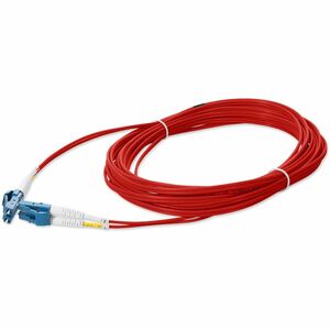 AddOn 3m LC to LC Red OS2 Duplex OFNR (Riser-Rated) TAA SMF Fiber Patch Cable