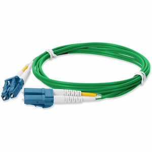 AddOn 2m LC to LC Green OS2 Duplex OFNP (Plenum-Rated) TAA SMF Fiber Patch Cable