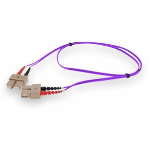 AddOn 10m SC to SC Purple OM4 Duplex OFNR (Riser-Rated) MMF (Multi Mode) Fiber Patch Cable, 50/125