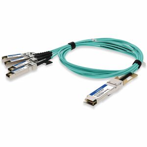 AddOn Arista Networks&reg; AOC-Q-4S-100G-15M Compatible TAA Compliant 100GBase-AOC QSFP28 to 4xSFP28 Direct Attach Cable (850nm, MMF, 15m)
