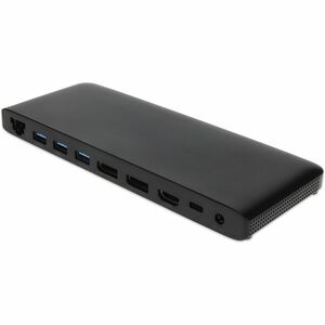 AddOn USB 3.1 (C), 4x USB 3.0 (A), 2x Displayport, 1x HDMI, SD Card Slot, with Audio and Ethernet, Black Docking Station