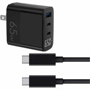 4XEM 65W 6FT USB-C to USB-C Laptop Triple USB GaN Charging Kit - with Display