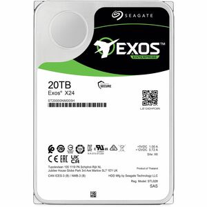 Seagate Exos X24 ST20000NM005H 20 TB Hard Drive - 3.5" Internal - SAS (12Gb/s SAS) - Conventional Magnetic Recording (CMR) Method