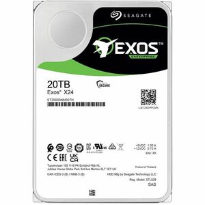 Seagate Exos X24 ST20000NM007H 20 TB Hard Drive - 3.5" Internal - SAS (12Gb/s SAS) - Conventional Magnetic Recording (CMR) Method