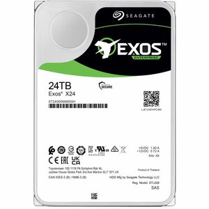 Seagate Exos X24 ST24000NM005H 24 TB Hard Drive - 3.5" Internal - SAS (12Gb/s SAS) - Conventional Magnetic Recording (CMR) Method