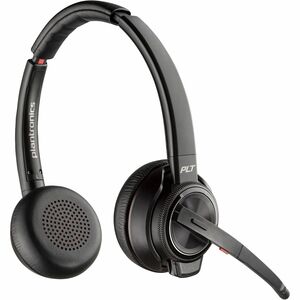 Poly Savi 8200 Office 8220 Wired/Wireless Over-the-head Stereo Headset - Black