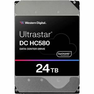 WD Ultrastar DC HC580 WUH722424ALE6L1 24 TB Hard Drive - 3.5" Internal - SATA (SATA/600) - Conventional Magnetic Recording (CMR) Method