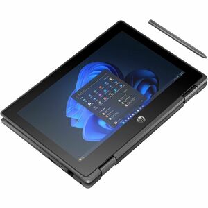 HP Pro x360 Fortis G11 11.6" Touchscreen Rugged Convertible 2 in 1 Notebook - HD - Intel N-Series N100 - vPro Technology - 4 GB - 128 GB SSD - Jack Black