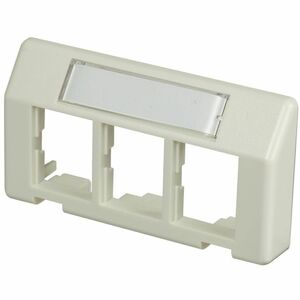 Ortronics TJ Furniture Plate 3 Port, Fog White TIA-569 Opening