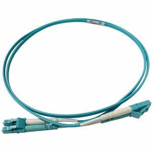 Ortronics Infinium Core LC to LC Duplex Patch Cord, 2mm OM4 Plenum Aqua, 1 Meter