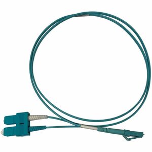 Ortronics Infinium Ultra LC to SC Duplex Patch Cord, 2mm, OM4, Aqua, Plenum, 3 Meter