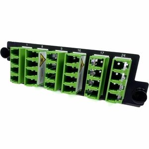 Ortronics High Density 6-LC Quad (24 fibers) OM5, Lime Green adapters