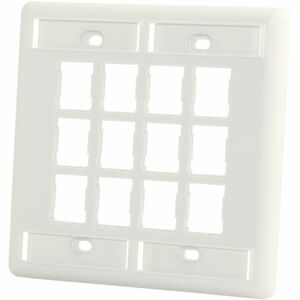 Ortronics 12-Port Faceplate, HDJ Jack, Dual-Gang