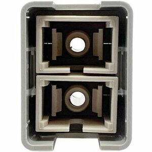 Ortronics TracJack Module, 2-SC Simplex Multimode, Beige Adapter Dark Gray Housing