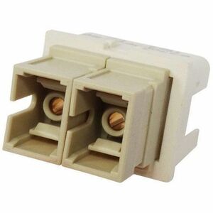 Ortronics TracJack Module, 2-SC Simplex Multimode, Beige Adapter, Cloud White Housing