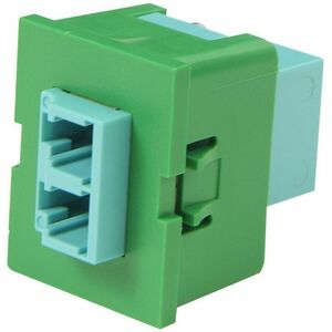 Ortronics TracJack Module, 1-LC Duplex, OM3/4, Aqua Adapter, Green Housing
