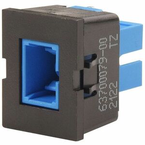 Ortronics Tracjack, SC, Simplex, Blue Adapter, Flush Mount, Single-Mode, Black Housing