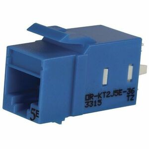 Ortronics Category 5e Keystone Jack, Lacing Cap Termination, Blue, 25 Pack
