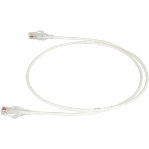 Ortronics 28awg Reduced Diameter CAT 6 channel cord, white, 20ft