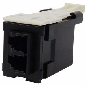 Ortronics Infinium HDJ Fiber Module, LC Duplex, Black Adapter, Black Housing