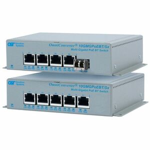 Omnitron Systems 10G Unmanaged Multi-Gigabit / Multi-Rate PoE++ (100W) Switch