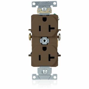 Leviton 20 Amp Duplex Receptacle/Outlet, Industrial Grade, Self-Grounding