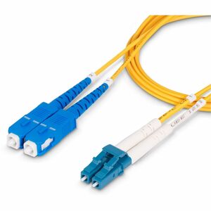 StarTech.com 7m (22.9ft) LC to SC (UPC) OS2 Single Mode Duplex Fiber Optic Cable, 9/125, 100G, Low Insertion Loss, LSZH Fiber Jumper Cord