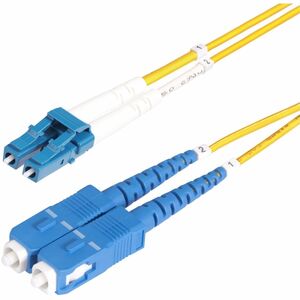 StarTech.com 20m (65.6ft) LC to SC (UPC) OS2 Single Mode Duplex Fiber Optic Cable, 9/125, 100G, Low Insertion Loss, LSZH Fiber Jumper Cord