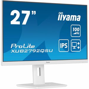 iiyama ProLite XUB2792QSU-W6 27" Class WQHD LED Monitor - 16:9 - Matte White