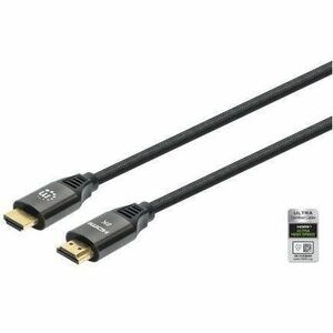 HDMI 8K@60Hz Cable with Ethernet, 2m, Certified, Suitable for ALL 8K, 4K & 1080p/HD uses - when upgrading now or have it ready for when you need it, Male to Male, Black, 4K@120Hz, Ultra HD 4k x 2k, Lifetime Warranty, Ultra High Speed