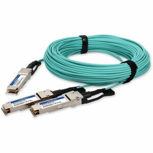 Mellanox MFS1S50-H020V Compatible TAA 200G-AOC QSFP56 to 2xQSFP56 Infiniband HDR Active Optical Cable (850nm, MMF, 20m, LSZH)