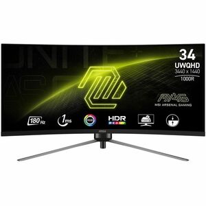 MSI MAG 345CQR 34" Class UW-QHD Curved Screen Gaming LED Monitor - 21:9 - Metallic Black