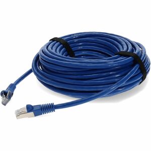 AddOn 35ft Blue CAT 7 Shielded (S/FTP) PVC Ethernet Cable Snagless Bubble Boot RJ-45 M/M