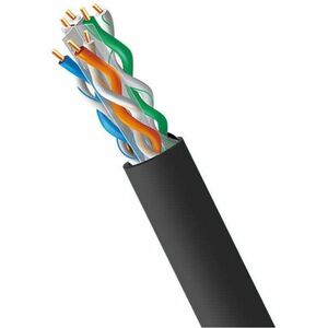 4XEM 1000ft CAT6 Pure Copper Riser Bulk Cable - Black