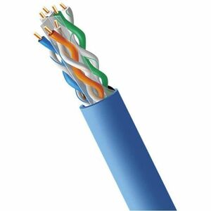 4XEM 1000ft CAT6 Pure Copper Plenum Bulk Cable - Blue