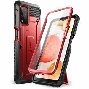 SUP Unicorn Beetle Pro Rugged Carrying Case (Holster) Samsung Galaxy A12 Smartphone - Metallic Red