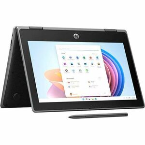 HP Pro x360 Fortis G11 11.6" Touchscreen Convertible 2 in 1 Notebook - HD - 60 Hz - Intel N-Series N100 - 4 GB - 128 GB SSD - Jet Black