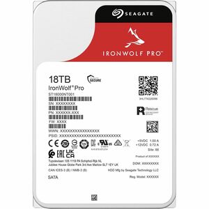 Seagate IronWolf Pro ST18000NT001 18 TB Hard Drive - 3.5" Internal - SATA (SATA/600) - Conventional Magnetic Recording (CMR) Method