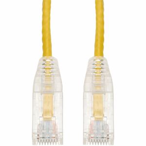 AddOn 3ft Yellow CAT 6 Slim PVC Ethernet Cable Snagless Clear-Claw TAA RJ-45 M/M